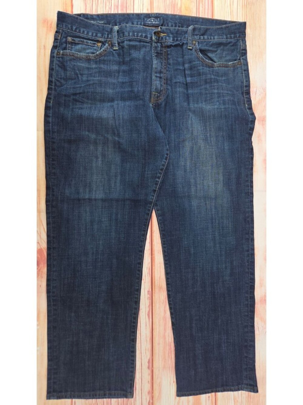 Lucky Brand Mens Blue Modern Straight Blue Jeans Size 42x32